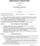 Candidate Memorandum of Understanding